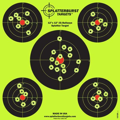 12"x 12" (5) Bullseye Splatter Target (Case of 900)