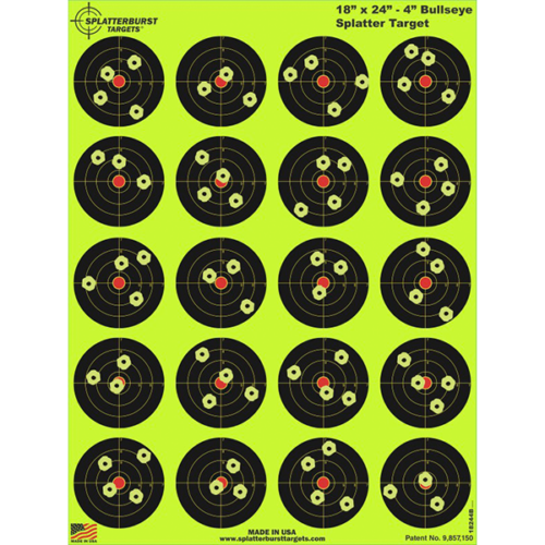 18” x 24” - 4” Bullseye Splatter Target (Case of 250)