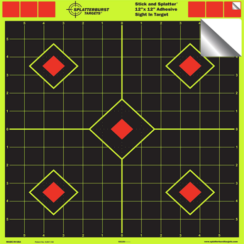 12” x 12” Stick & Splatter Sight In Adhesive Target (Case of 900) - Image 2