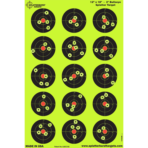 12” x 18” - 3” Bullseye Splatter Target (Case of 600)