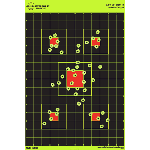 12” x 18” Sight In Splatter Target (Case of 600)