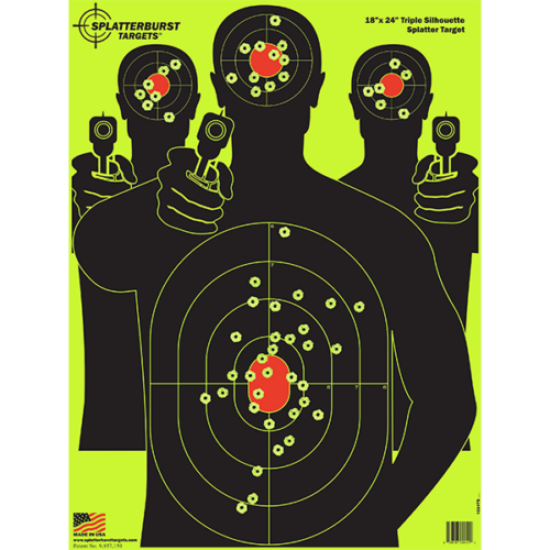 18” x 24” Triple Silhouette Splatter Target (Case of 250)
