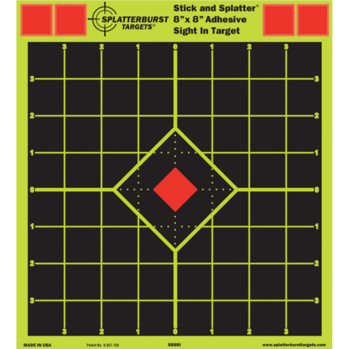 8” x 8” Stick & Splatter Sight In Adhesive Target (Case of 1200) - Image 2